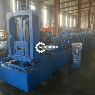 China Interchange Cold Cz Purlin Forming Machine Galvanized Hydraulic Cutting for sale