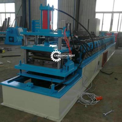 China Supermarket Storage Shelf Plc Metal Roll Forming Machine For Panel for sale