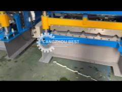 Pv5 Roofing Sheet Roll Forming Machine Wall Panel Double Layer Steel Profile 11 Groups
