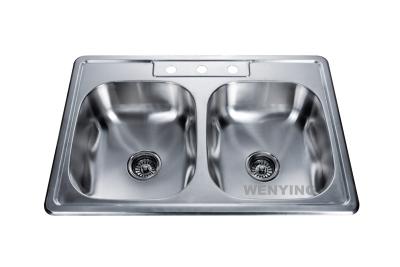 China WY-3322 Incha c global sinks  Inset Double Bowl Stainless steel for sale