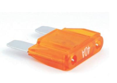 China Farbunterlegter einfacher Identificed 29mm langsamer Schlag-schließen die Maxi Selbstblatt-Sicherung 40A 32V 60V SAE J1888 orange an zu verkaufen