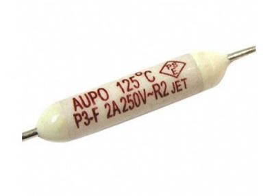 China Aupo P3-F Pico Subminiature Pellet Ceramic Thermal Fuse TF Cutoff 125C 250V 2A Axial Leaded For Air Conditioner for sale