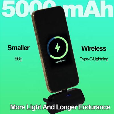 China Superlight Fast Charging Portable 5000mAh Power Bank 96g With In Built Holder for sale