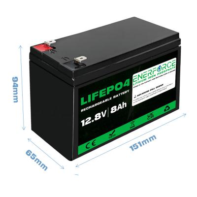 China 8Ah 12V LiFePO4 Battery For Solar And Wind Energy Systems And UPS Back Up for sale