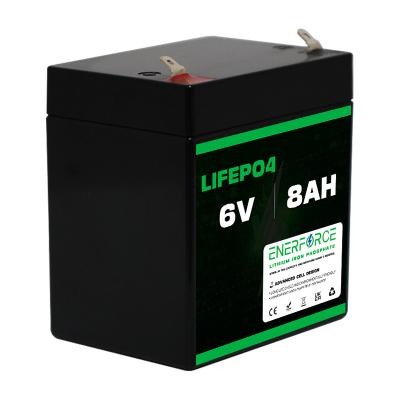 China Enerfroce 6V 8ah Lithium-Eisen-Phosphat-Batterie-Pack angepasst zu verkaufen