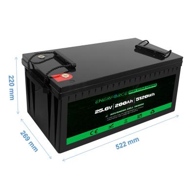 China LFP 24v 200ah Lifepo4 Battery Black For Home Appliances Solar Energy Storage System for sale
