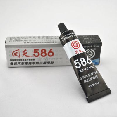 China No odor 586 Black rtv silicone sealant / black silicone gasket maker for sale