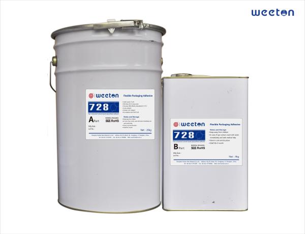 728 2K Polyurethane Adhesive For Various Film/Film And Film/Metalized Film Laminates good flexibility & Transparency