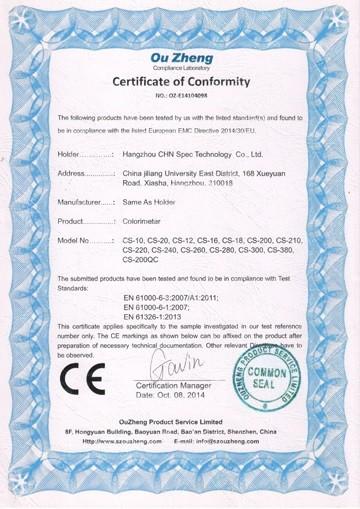 CE - Hangzhou CHNSpec Technology Co., Ltd.
