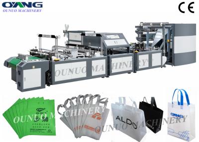China PLC Control Automatic Non Woven Bag Making Machine For Non Woven Handle Bag 75pcs / min for sale