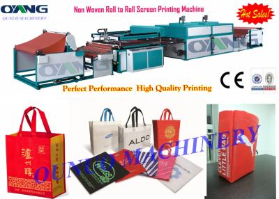 China Roll to Roll Non Woven Screen Printing Machine for shopping bag label printed for sale
