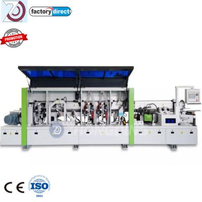 China Automatic Mdf Pvc Plywood Edge Banding Machine Edgebander 45 Degree With Pre Milling Trimmer For Furniture Cabinet Door Mdf for sale