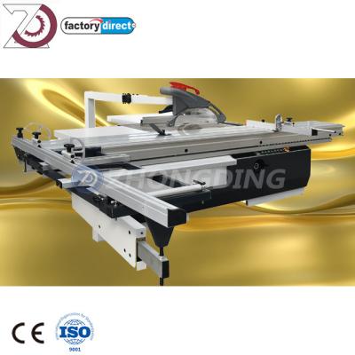 China Cross Miter Rip cutting Blade tilt Scoring blade Dust collection Sliding table saw for woodworking for sale