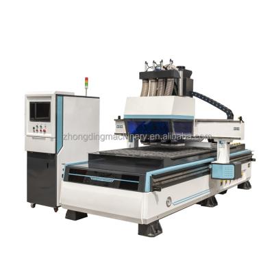 China Four Process Cnc Router Double Working Table Atc Nesting \ Woodworking Machinery Price For Wood Door Cabinet Panel Making for sale