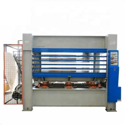 China Mesin Woodworking HPL Mould MDF Door Skin Hydraulic Plywood Hot Press Machine for sale