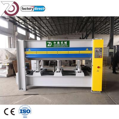 China High-efficiency production of door panel melamine plate film and film factory 100t oil pressure electric heating heat press for sale