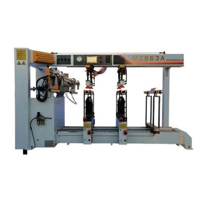 China Automatic Square Multi Spindle Boring Woodworking Wood Hole Drilling Machine for sale