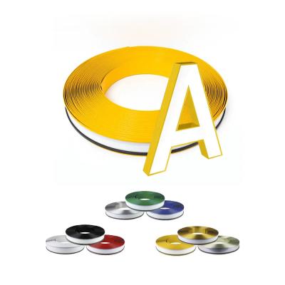 China Yellow Aluminum Channel Letter Trim Cap Aluminium Trim Cap Letters Channelume for sale