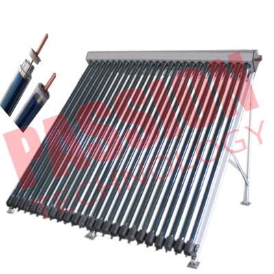 China 45 Degree Heat Pipe Solar Collector With Stainless Bolts Silver Manifold Color for sale