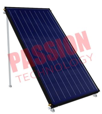 China Blue Film Absorber Coating Solar Flat Plate Collector Black Frame Color for sale