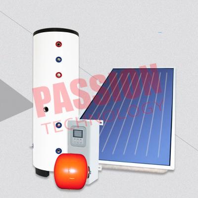 China Blue Titanium Red Copper Flat Plate Split Solar Water Heater for sale