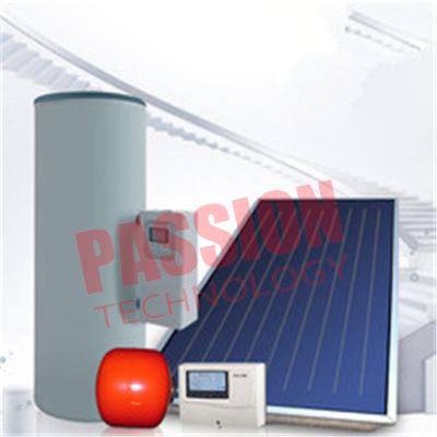 China Split Pressurized Solar Water Heater , Flat Plate Water Heater Blue Titanium Coating  for sale