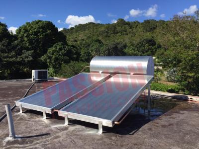 China Simple Solar Hot Water Heater System Thermosyphon Blue Titanium Solar Collector for sale