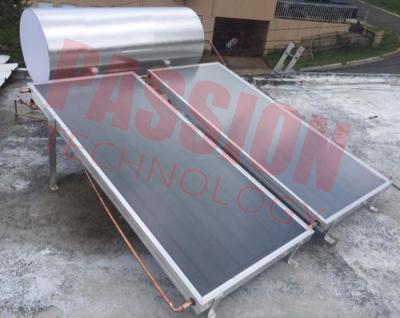 China 250 L Thermosyphon Blue Titanium Sistema de calefacción solar para el hogar con soporte de acero inoxidable en venta