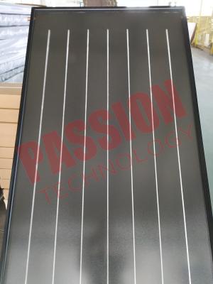 China Black Chrome Flat Collector Black Coating Flat Panel Blue Titanium Flat Plate Solar Water Heater Hotel Solar Heating for sale