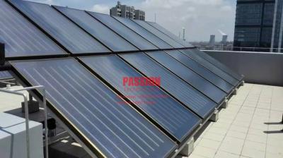 China Blue Absorber Flat Plate Solar Collector Black Frame Thermal Heating Sun Collector for sale