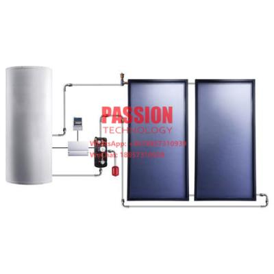 China Split Pressurized Solar Water Heater Flat Plate Collector Flat Panel Thermal Collector Solar Water Heating System for sale