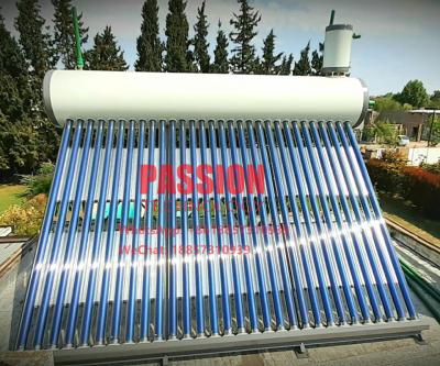 China 300L White Tank Solar Water Heater Non Pressure Solar Collector 304 Vacuum Tube Solar Heating System for sale