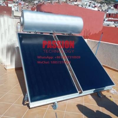China 300L Pressurized Flat Plate Solar Water Heater Blue Solar Thermal Flat Collector 250L Flat Panel Solar Water Heater for sale