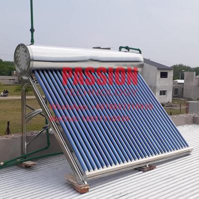 China drücken Solarwarmwasserbereiter 200L des Edelstahl-300L 201 nicht Sonnenkollektor zu verkaufen