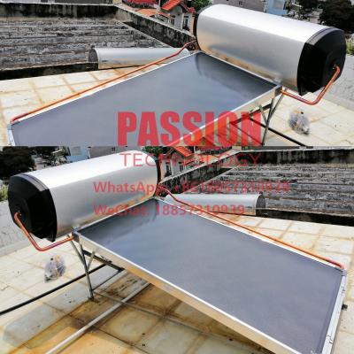 China Flat Collector Solar Water Heater 150L Pressurized Flat Panel Solar House Heating for sale