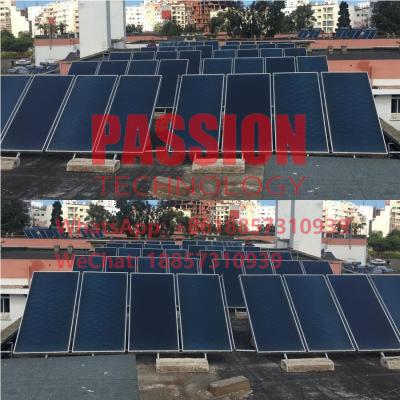 China Coletor solar solar do aquecimento da associação do tela plano do aquecimento do hotel do coletor 5000L de placa lisa à venda