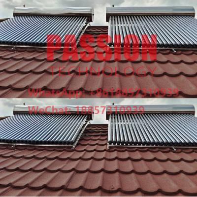 China 201 Stainless Steel Vacuum Tube Solar Water Heater 304 Outer Tank Solar Pool Heating for sale