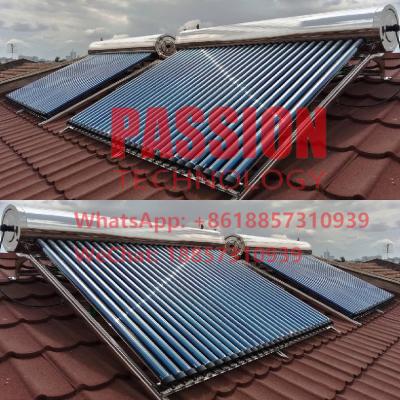 中国 304 Presssureの太陽給湯装置は屋根のステンレス鋼の太陽熱暖房システムを投げた 販売のため