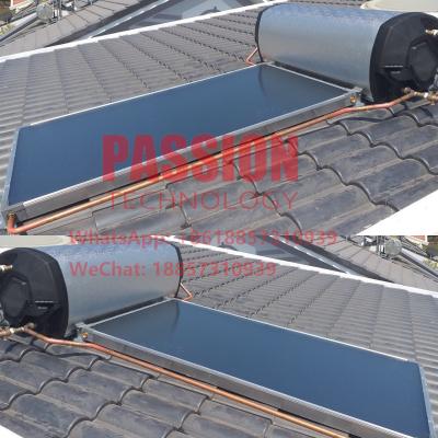China 200L Pressurized Flat Panel Solar Water Heater Blue Coating Flat Panel Solar Collector for sale