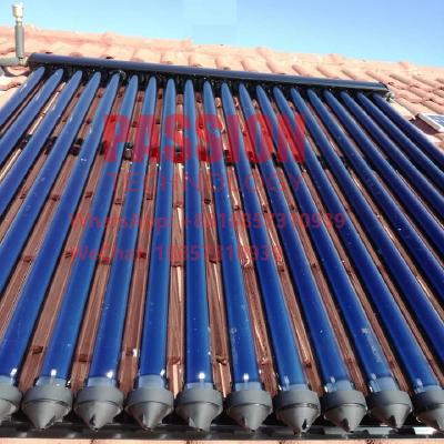 China 20tubes Pressure Solar Collector Black Frame Heat Pipe Solar Thermal Heater for sale