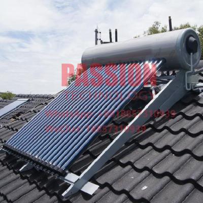 China Silver Tank 250L Solar Water Heater Rooftop Solar Water Heating Colletor for sale