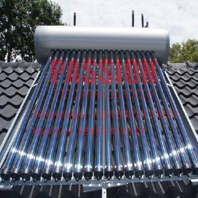 China 316 calentador de agua solar del hotel de cristal del tubo de la calefacción solar del acero 300L de Stainelsss en venta