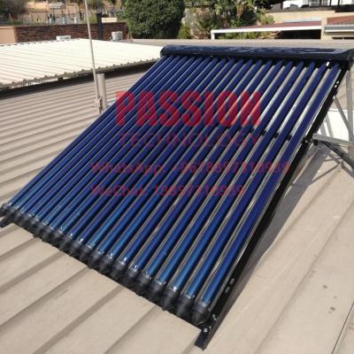China 20tubes Heat Pipe Solar Collector 24x90mm Condensor Pressure Solar Water Heater for sale