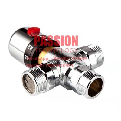 China Hot Water Mixing Valve Cold Mix Valve Solar Water Heater Copper Brass Valve for sale