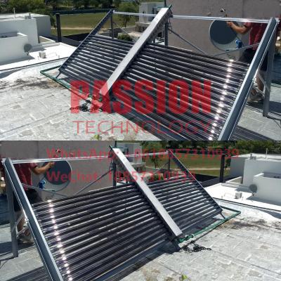 China Flat Roof Vacuum Tube Solar Collector Low Pressure Pool Solar Water Heater for sale