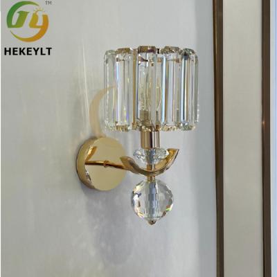 China Crystal Modern Wall Lamp For Interior Lobby Living Room Bedroom Bedside for sale