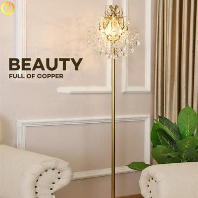 China Nordic Decoration Crystal Modern Floor Lamp For Villa Home Indoor E14 for sale