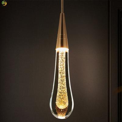 China Water Drop Crystal Modern Pendant Light Hotel Lobby Decoration Staircase for sale