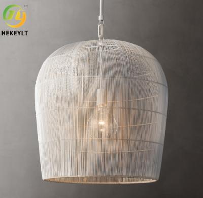 China Used For Home/Hotel E27 Rattan And Iron  Art Modern Pendant Light for sale