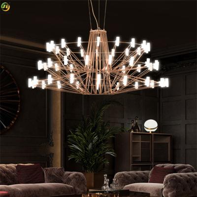 China Home Hotel Metals Art Baking Paint White Silver LED Modern  Pendant Light for sale